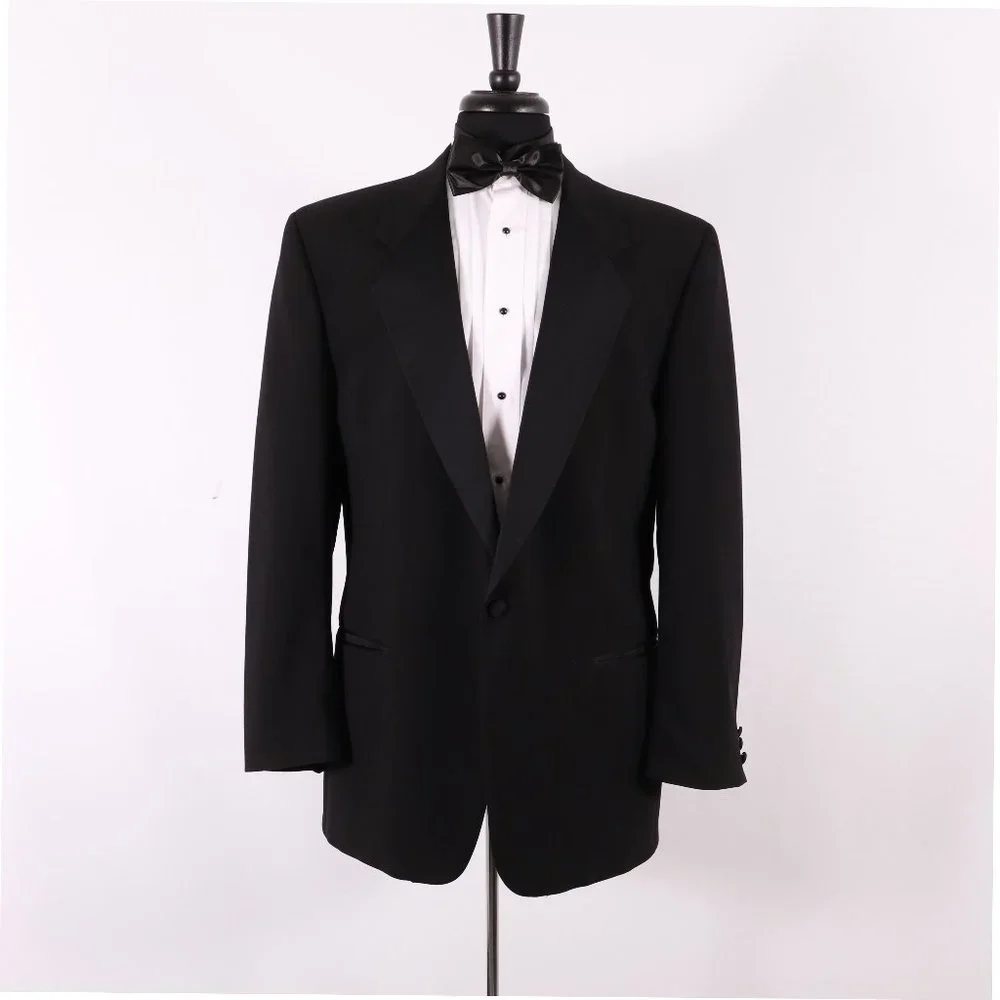 Yve St. Germain 42L Black Tuxedo Jacket T751